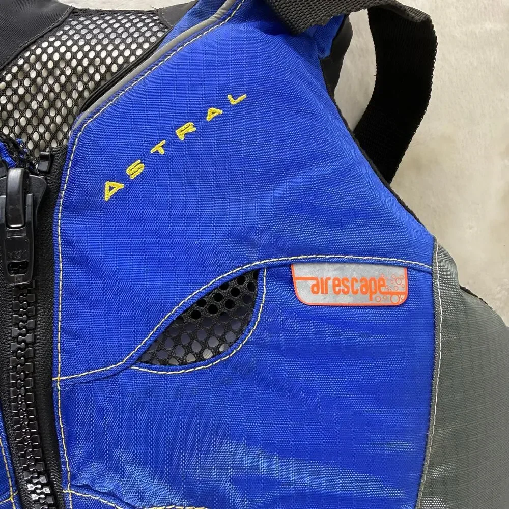 Astral V-Eight Air Escape PFD Life Vest Adult Large Blue Boating Kayaking